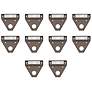 Nuvi 3 1/4" Wide Bronze LED Deck Lights Set of 10