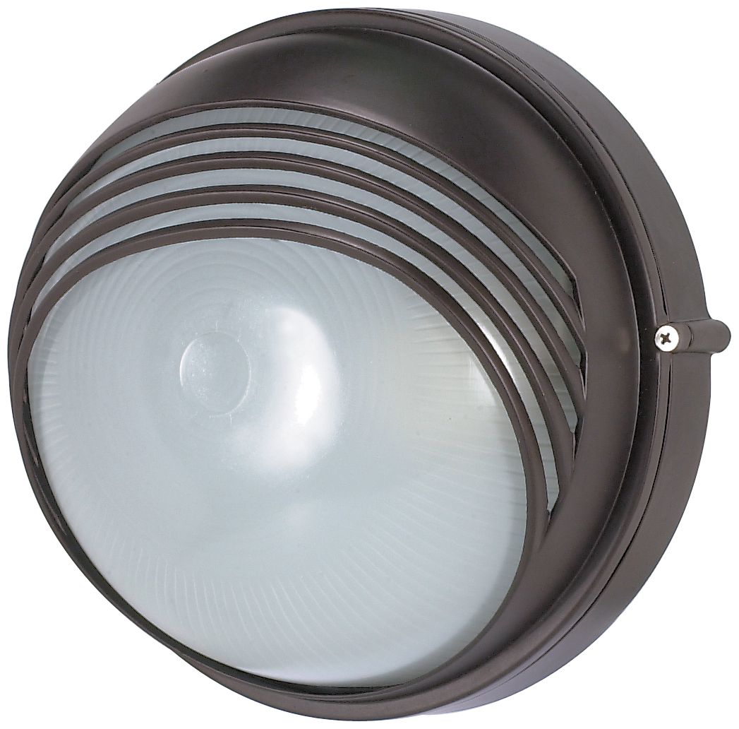 Nuvo 10" High Architectural Bronze Round Hood Bulkhead Outdoor Wall Light