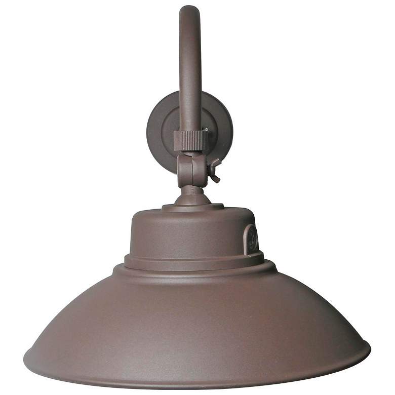 Image 3 Nuvo 14" Wide Bronze LED Gooseneck Wall Light, CCT Selectable and Phot more views