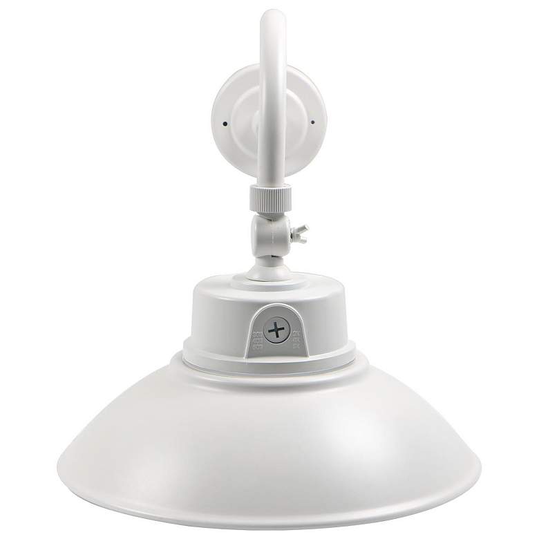 Image 3 Nuvo 14" Wide White LED Gooseneck Wall Light, CCT Selectable with Phot more views