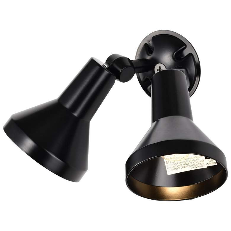 Image 3 Nuvo 15" Black 2 Light Flood Light with Adjustable Swivel more views