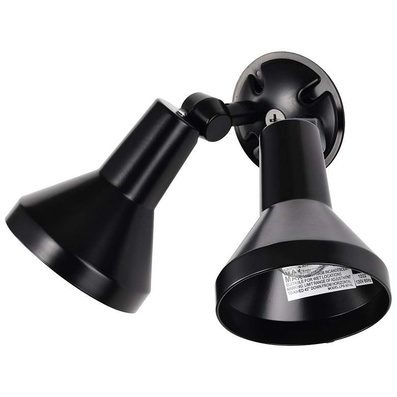 Image 4 Nuvo 15" Black 2 Light Flood Light with Adjustable Swivel more views