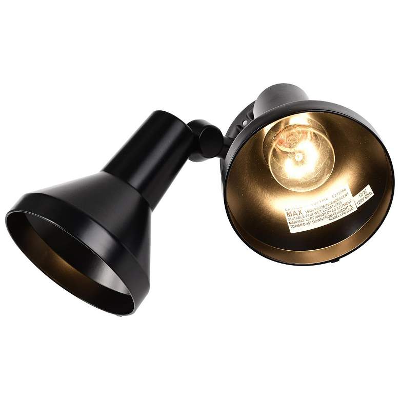 Image 5 Nuvo 15" Black 2 Light Flood Light with Adjustable Swivel more views