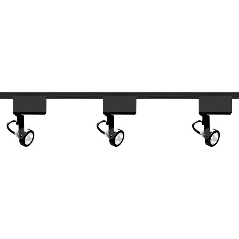 Image 1 Nuvo 3-Light Black MR16 Gimbal Ring Track Kit
