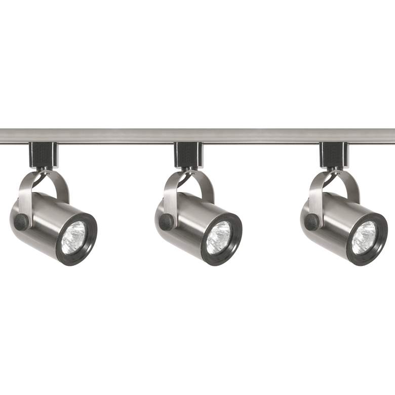 Nuvo 3-Light Brushed Nickel Round Back Head Track Kit