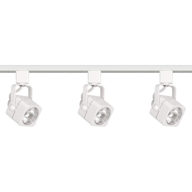 Image 1 Nuvo 3-Light White 120V Square Head Track Kit