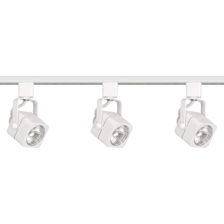 Image 1 Nuvo 3-Light White 120V Square Head Track Kit