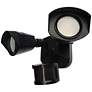 1_Nuvo 4" Wide Black LED Security Light with Motion Sensor
