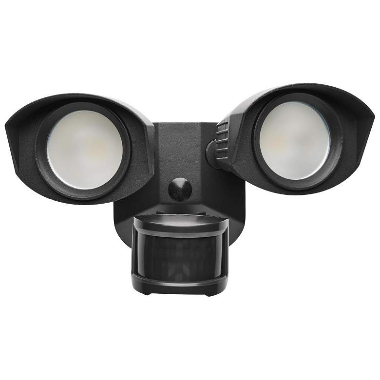 Image 6 Nuvo 4" Wide Black LED Security Light with Motion Sensor more views