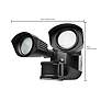 Nuvo 4" Wide Black LED Security Light with Motion Sensor