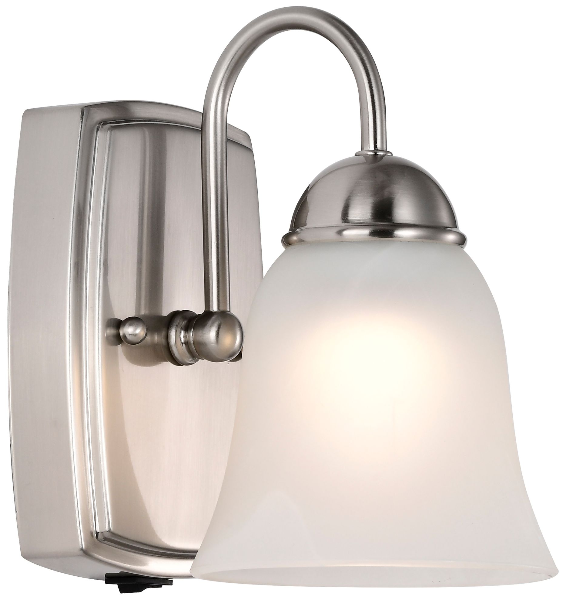 Nuvo 7 3/4" High Brushed Nickel LED Bathroom Light with Switch