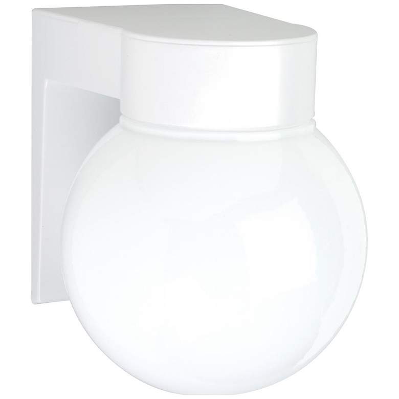 Image 1 Nuvo 8" White 1 Light Outdoor Utility Wall Light