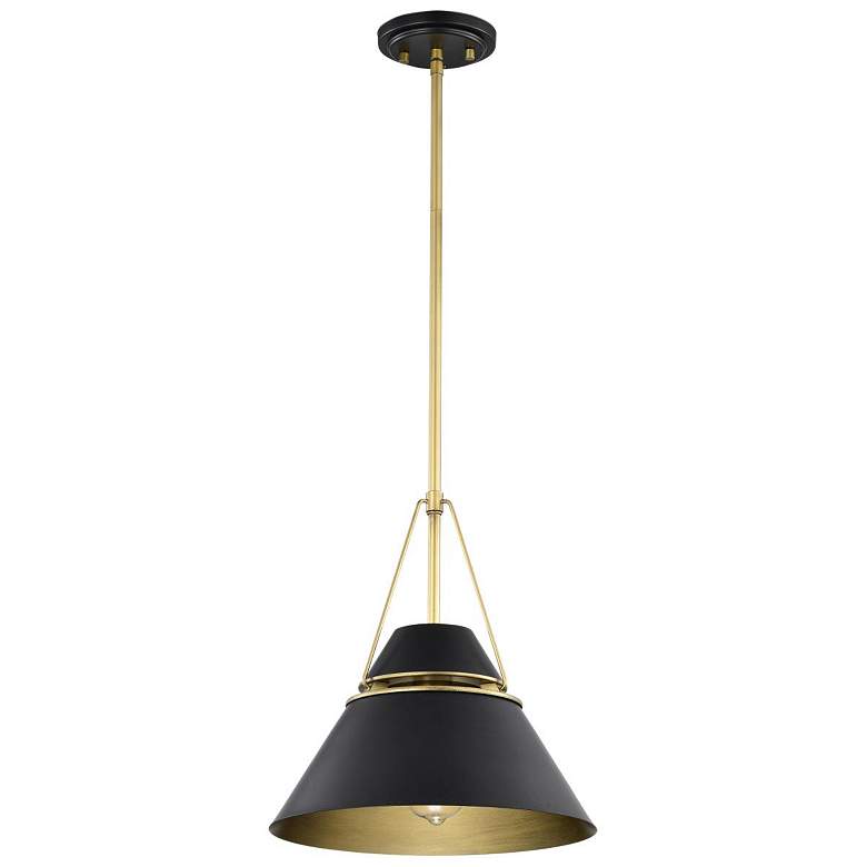 Image 1 Nuvo Adina 12 3/4" Wide Matte Black 1 Light Pendant