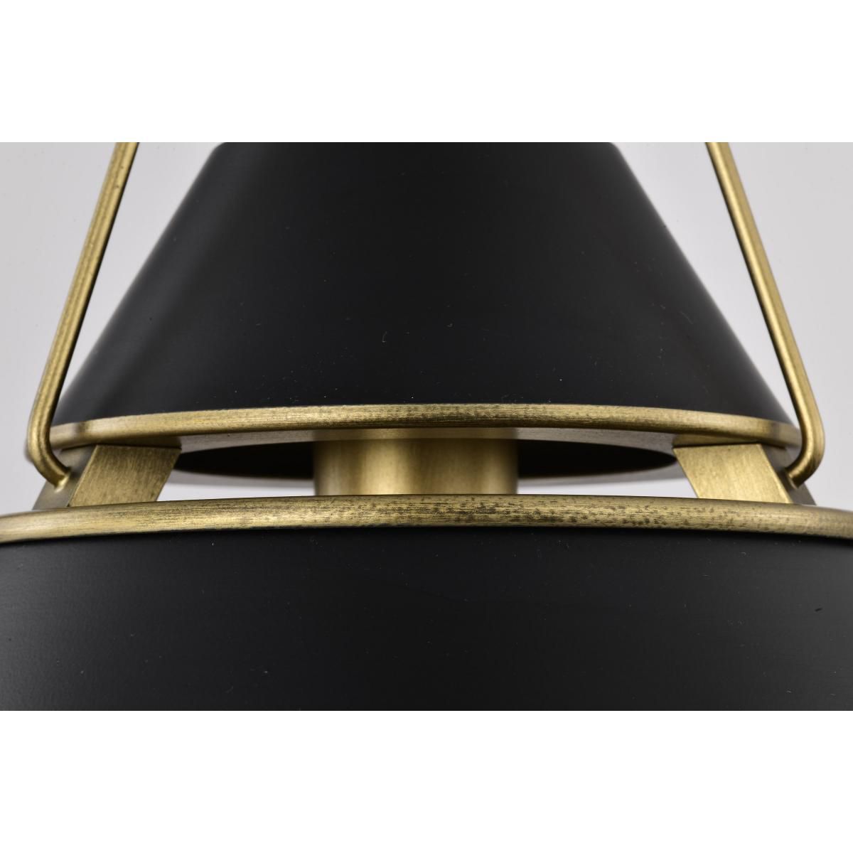 Nuvo Adina 12 3/4" Wide Matte Black 1 Light Pendant