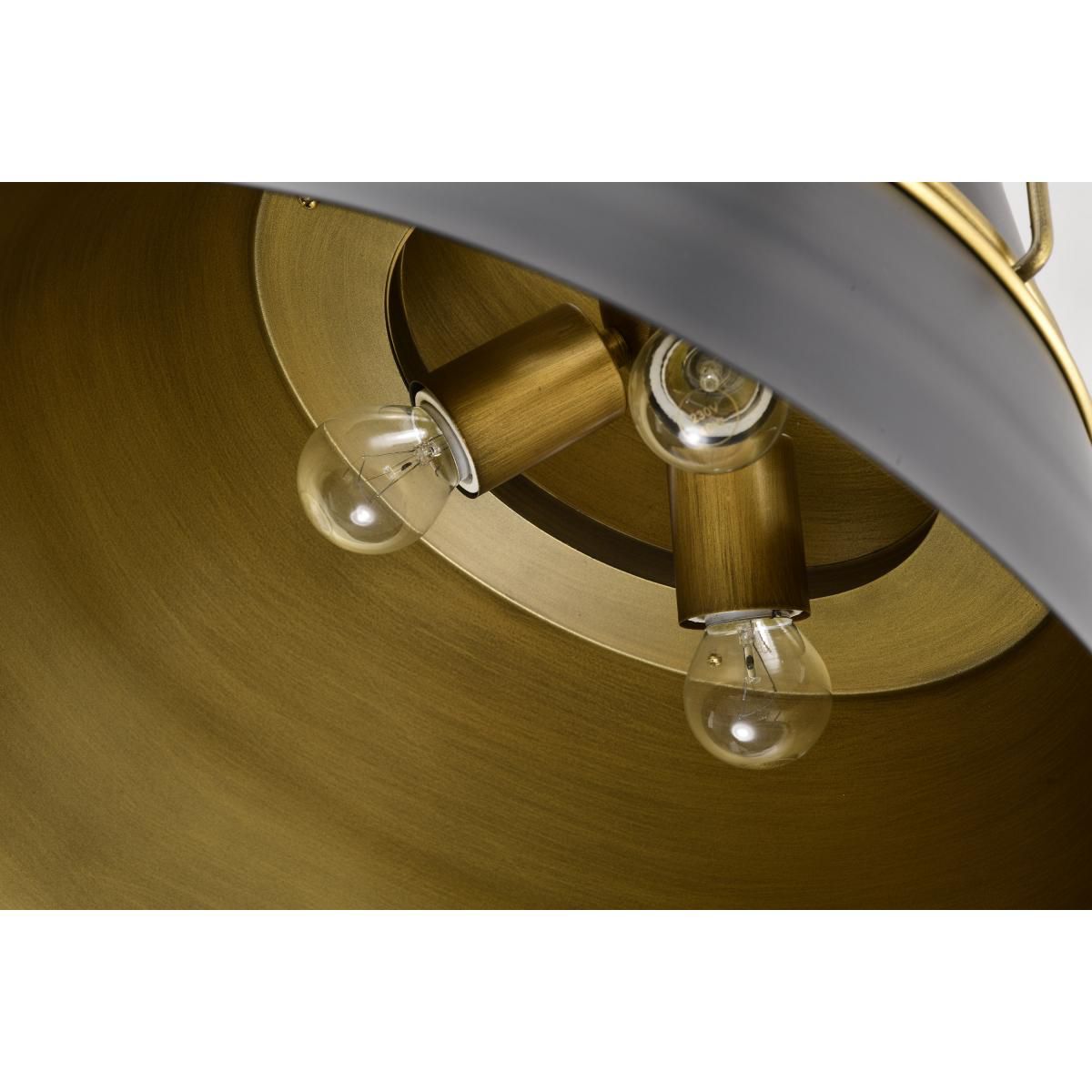 Nuvo Adina 18" Matte Black/Natural Brass 3 Light Large Pendant