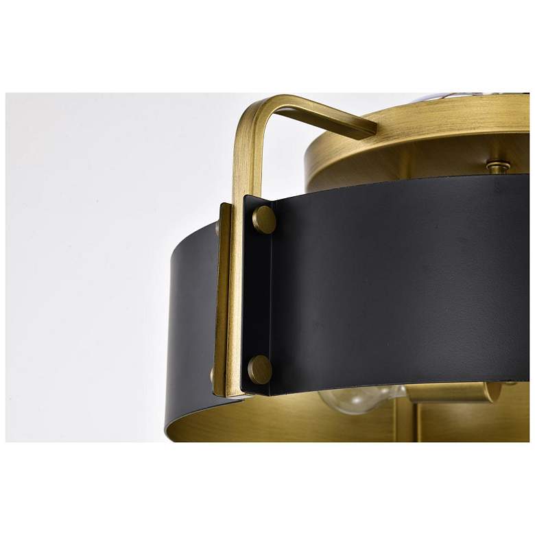 Image 6 Nuvo Altos 18" Matted Black/Natural Brass 4 Light Ceiling Light more views