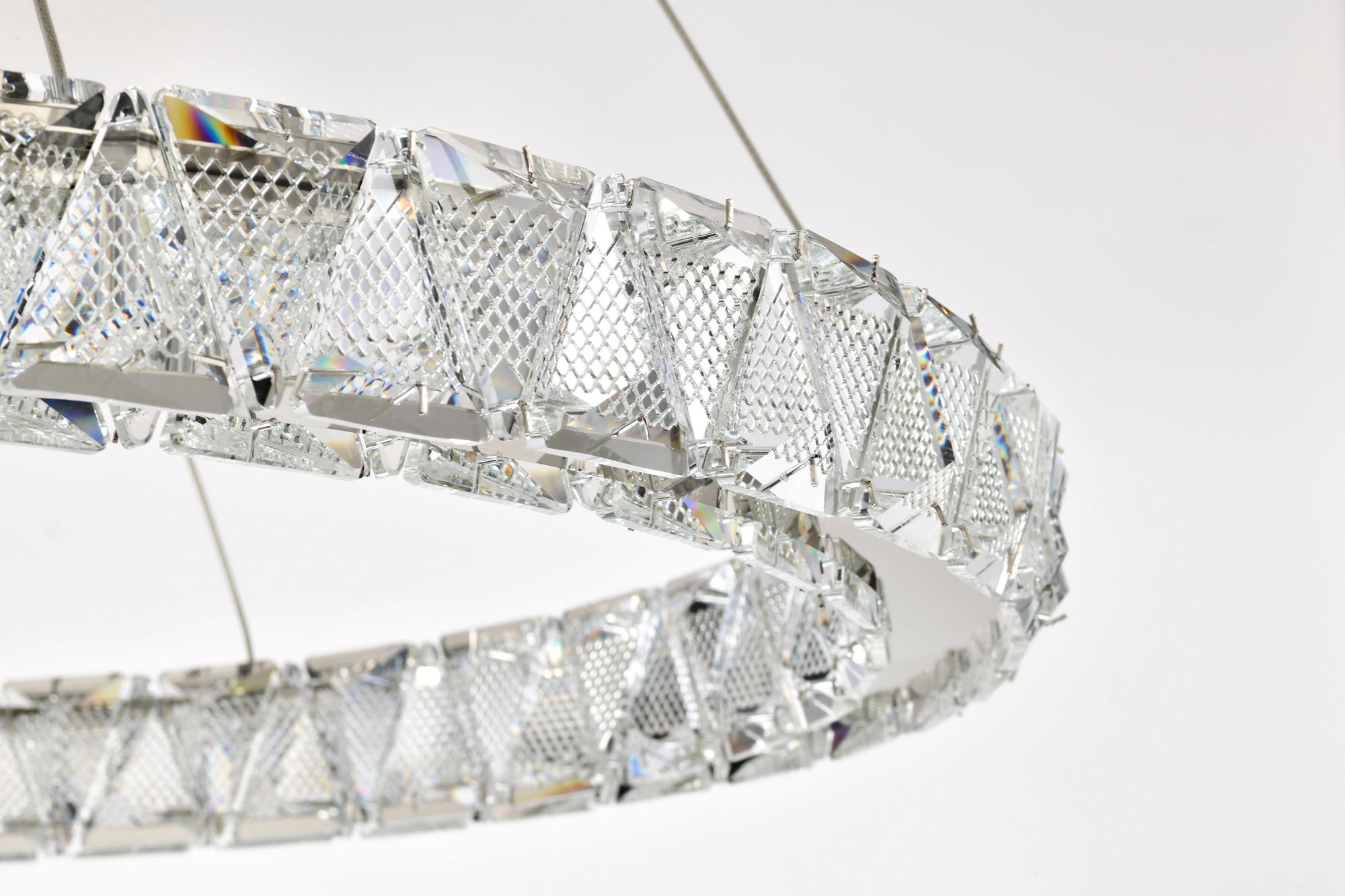 Image 7 Nuvo Asher 36" Polished Nickel LED Round Pendant more views