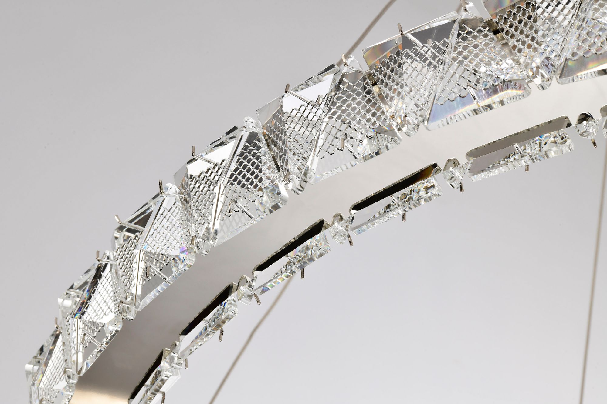 Nuvo Asher 36" Polished Nickel LED Round Pendant