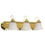 Nuvo Ballerina 24" Wide 3-Light Brass and Alabaster Glass Vanity Light