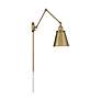 4_Nuvo Bayard 13" Burnished Brass with Switch Swing Arm Lamp more views