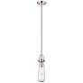 1_Nuvo Beaker 4 3/4" Wide Clear Glass Modern Industrial Mini-Pendant