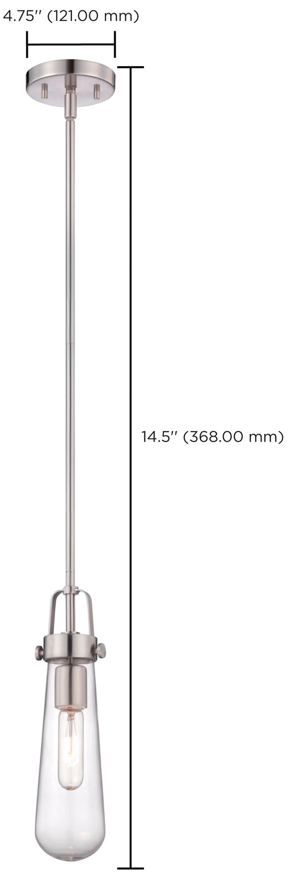 Image 2 Nuvo Beaker 4 3/4" Wide Clear Glass Modern Industrial Mini-Pendant more views