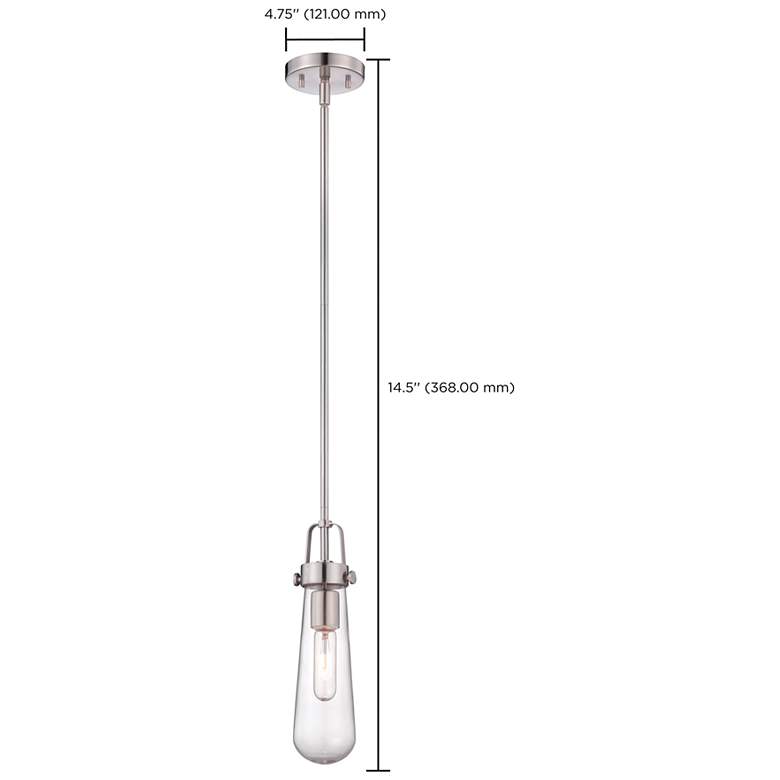 Image 2 Nuvo Beaker 4 3/4" Wide Clear Glass Modern Industrial Mini-Pendant more views