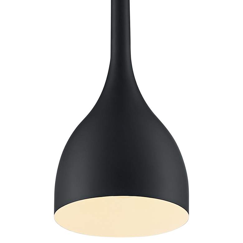 Image 2 Nuvo Bellcap 6 3/4" Wide Matte Black Modern Mini-Pendant more views