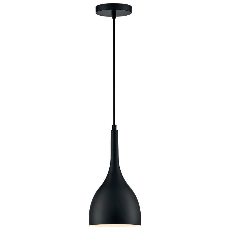 Image 4 Nuvo Bellcap 6 3/4" Wide Matte Black Modern Mini-Pendant more views