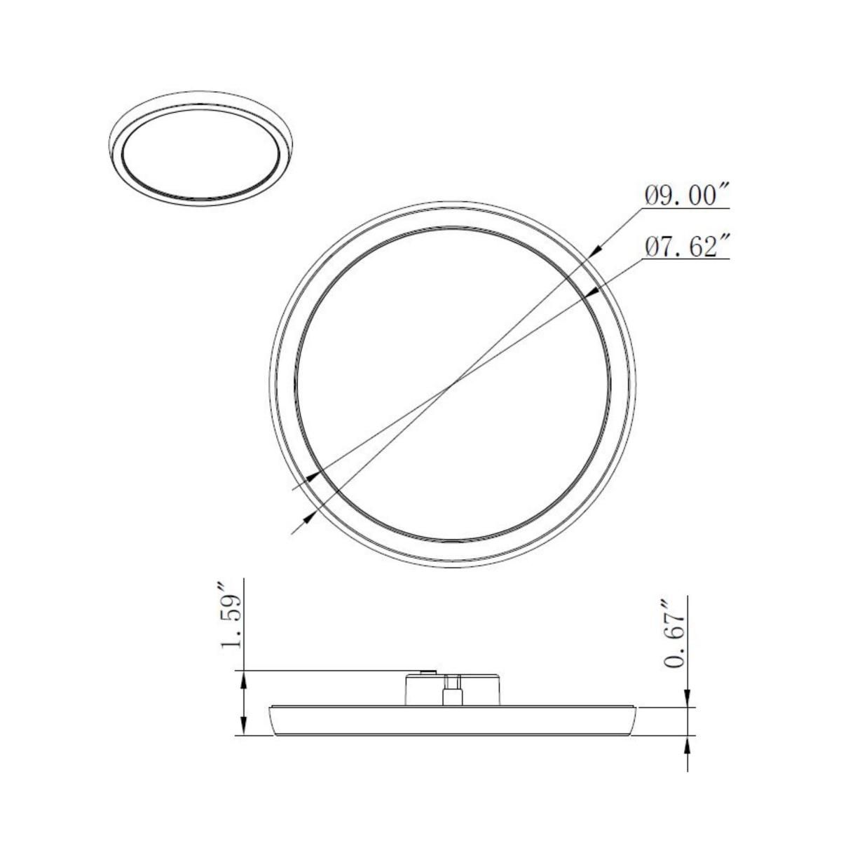 Nuvo Blink Pro 9" White LED Ceiling Light CCT Selectable