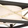 4_Nuvo Boxer 14" Wide Matte Black Antique Silver Square Ceiling Light more views