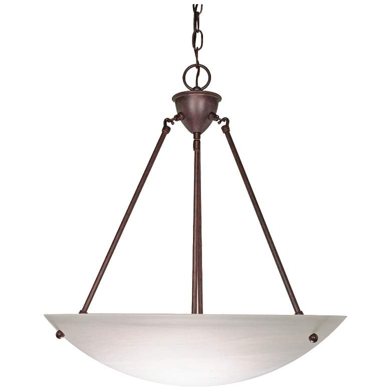 Image 1 Nuvo Brentwood 20 1/2" Wide 3-Light Alabaster Glass Bowl Pendant Light