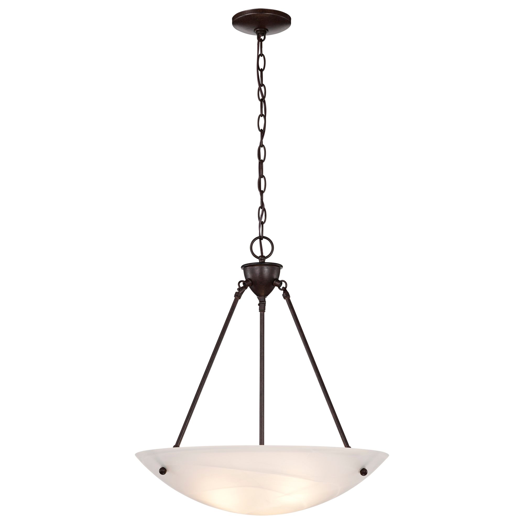 Image 4 Nuvo Brentwood 20 1/2" Wide 3-Light Alabaster Glass Bowl Pendant Light more views