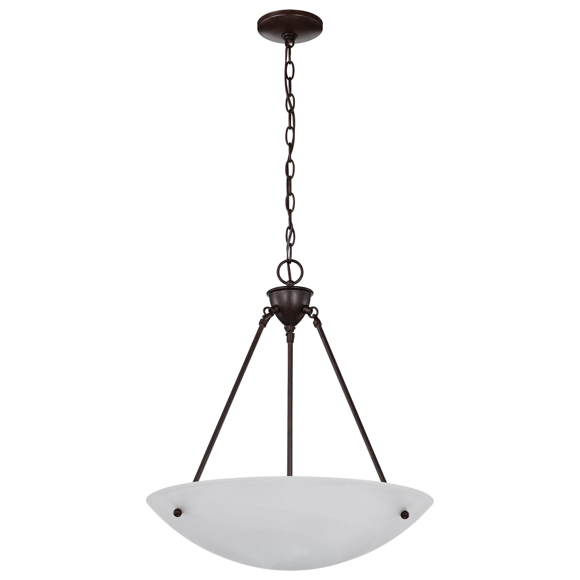 Image 7 Nuvo Brentwood 20 1/2" Wide 3-Light Alabaster Glass Bowl Pendant Light more views