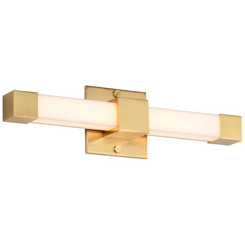 Image 1 Nuvo Brightwyn 16" Wide Brushed Brass LED Vanity