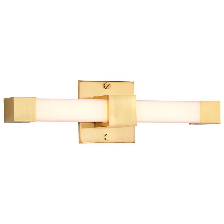 Image 4 Nuvo Brightwyn 16" Wide Brushed Brass LED Vanity more views