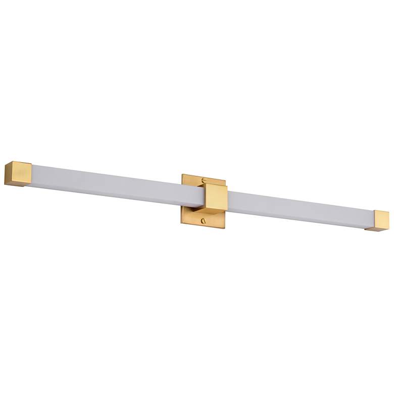 Image 1 Nuvo Brightwyn 35" Wide Brushed Brass LED Vanity