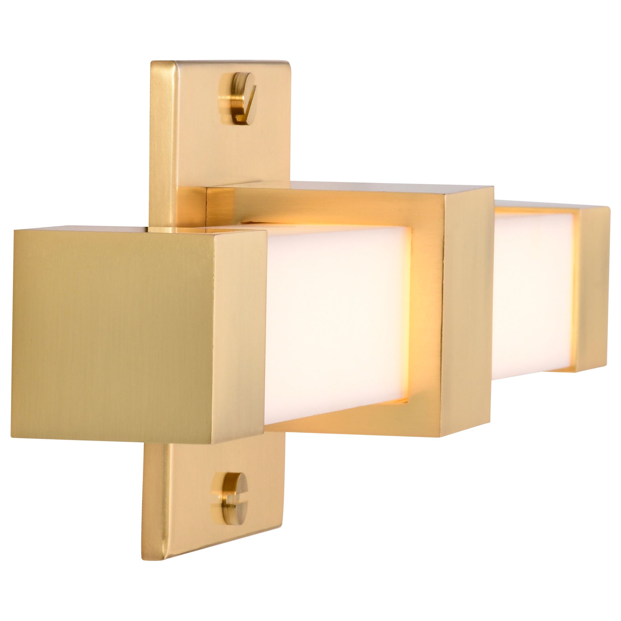 Nuvo Brightwyn 35" Wide Brushed Brass LED Vanity