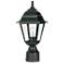 Nuvo Briton 14" High Clear Glass Black Traditional Post Light Lantern