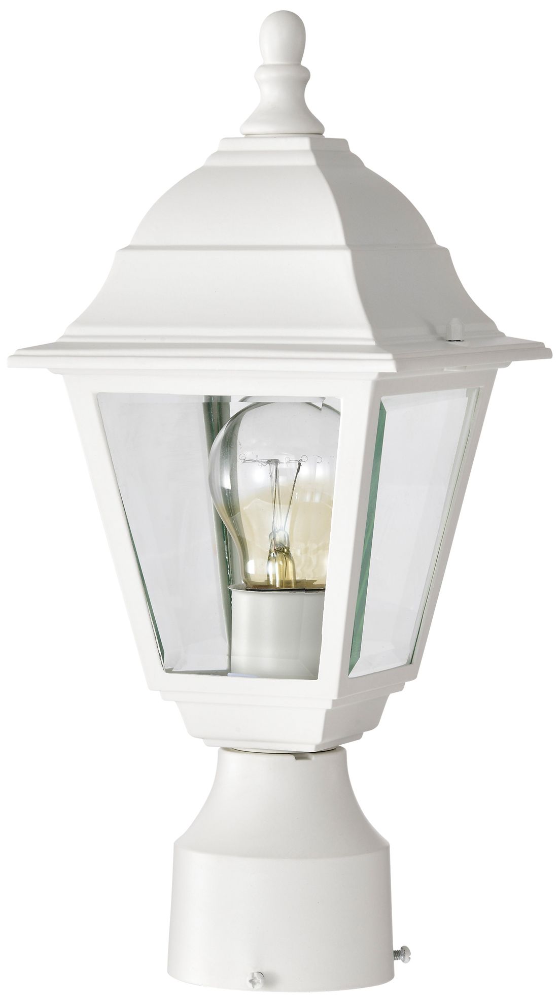 Image 3 Nuvo Briton 14" High White Finish Clear Glass Post Lantern more views