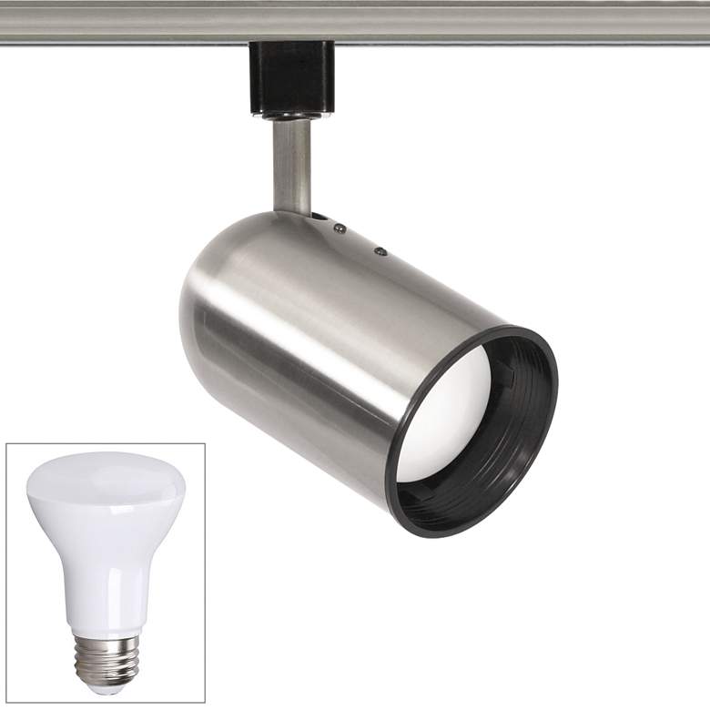 Image 1 Nuvo Brushed Nickel BR20 LED Bullet Cylinder Track Head