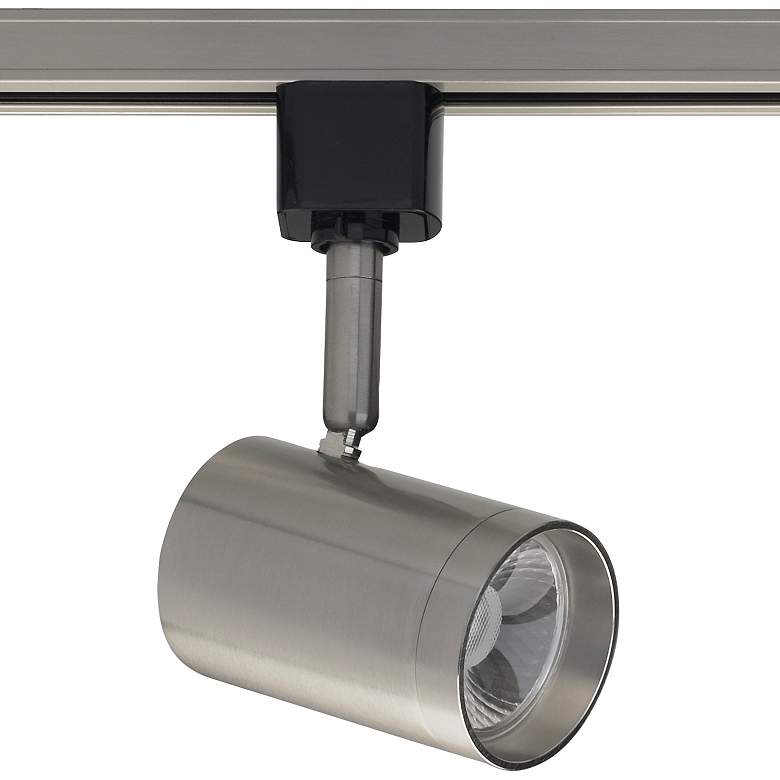 Image 1 Nuvo Brushed Nickel Cylinder 24-Degree LED Track Head for Halo Systems