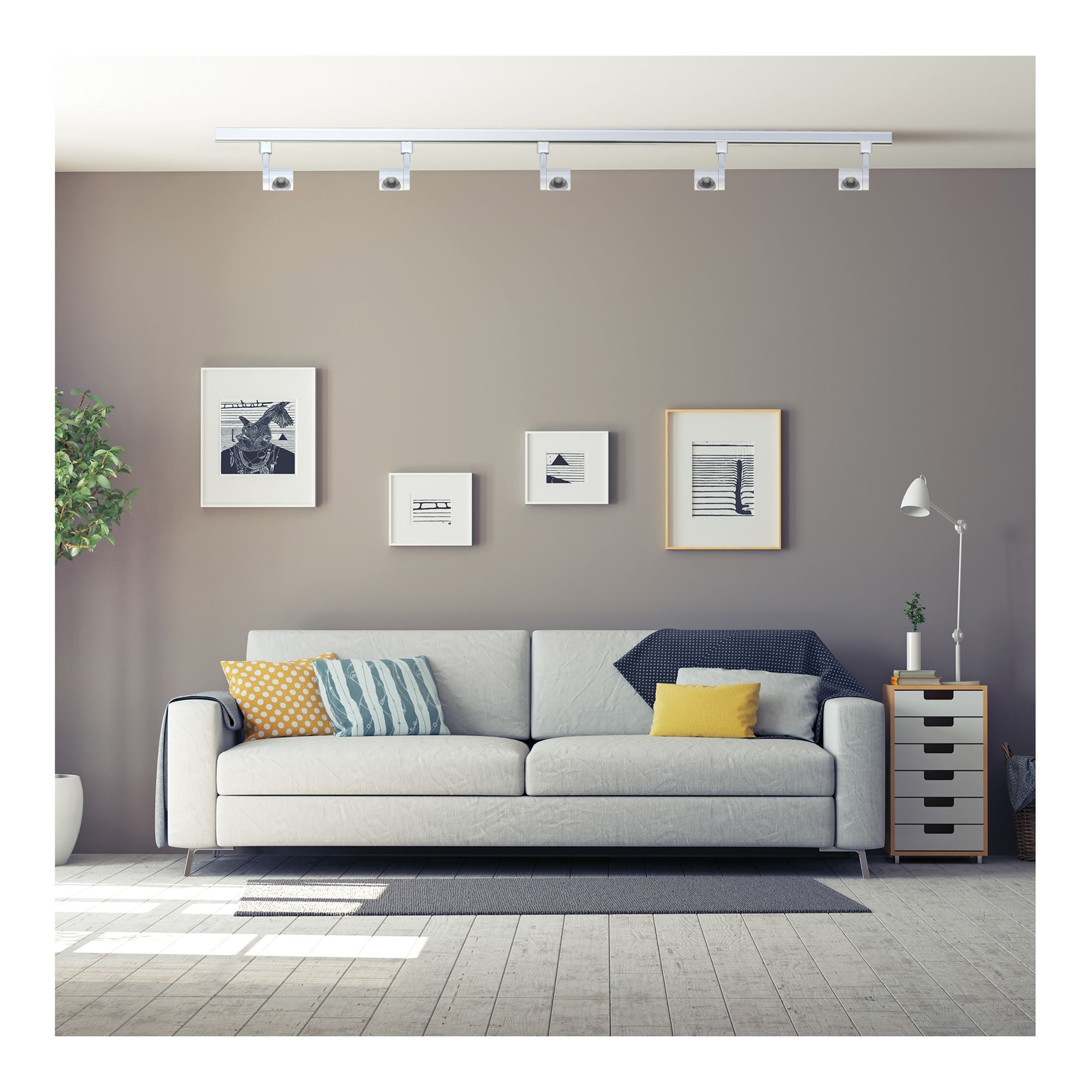 Image 2 Nuvo Brushed Nickel Pipe 24-Degree LED Track Head more views