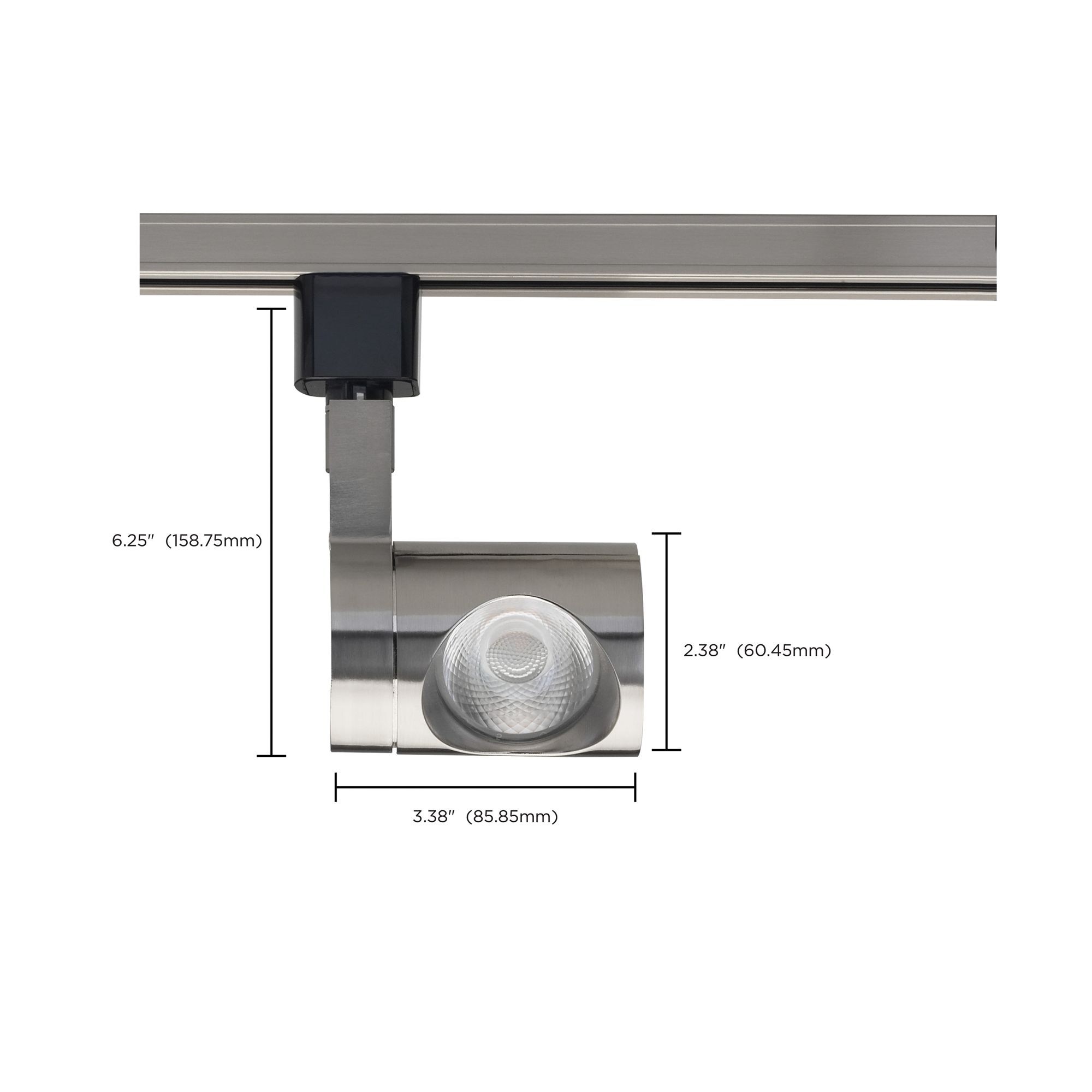 Image 3 Nuvo Brushed Nickel Pipe 24-Degree LED Track Head more views