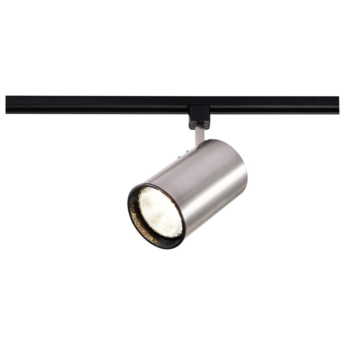 Image 3 Nuvo Brushed Nickel R30 Straight Cylinder Track Head more views