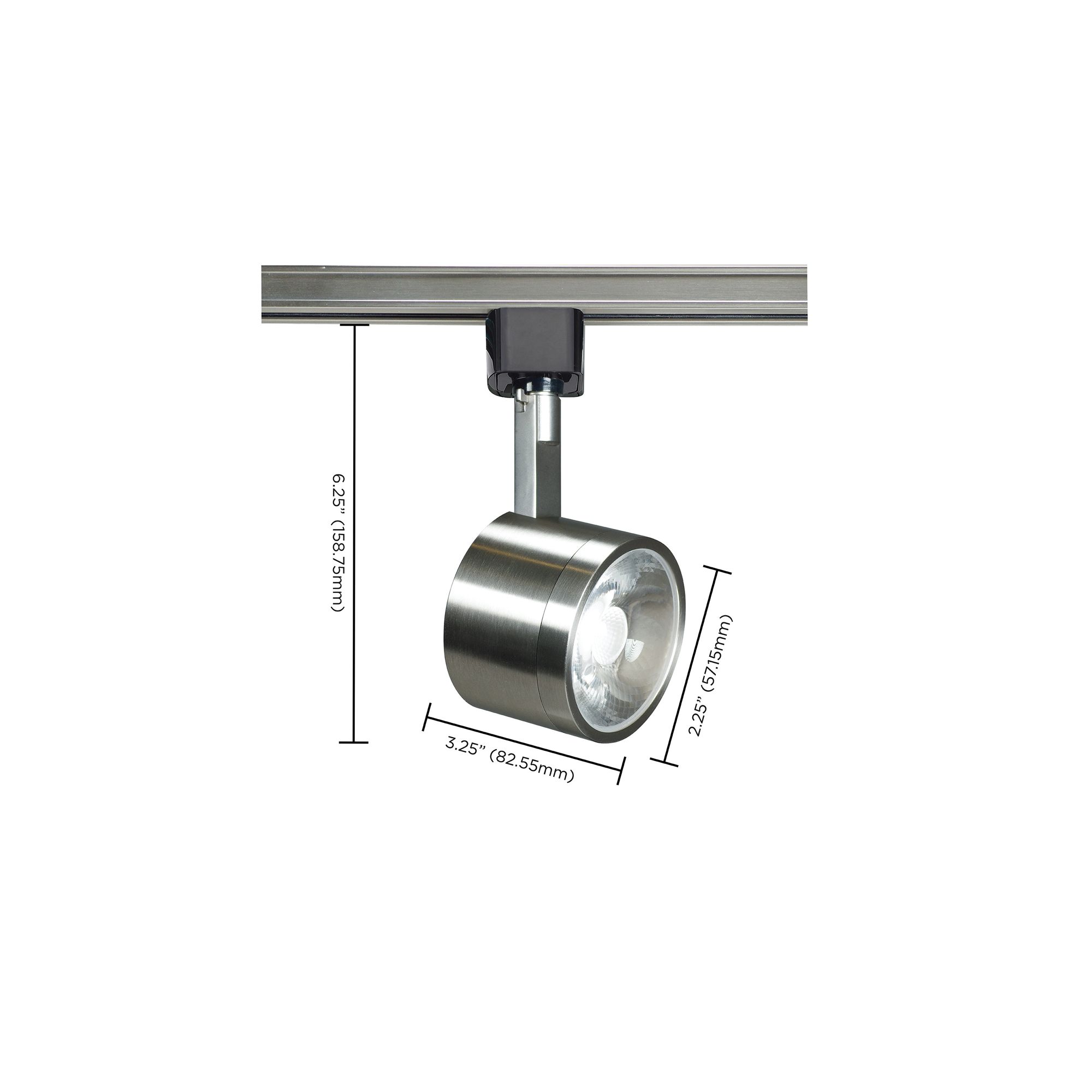 Image 3 Nuvo Brushed Nickel Round 36-Degree LED Track Head more views