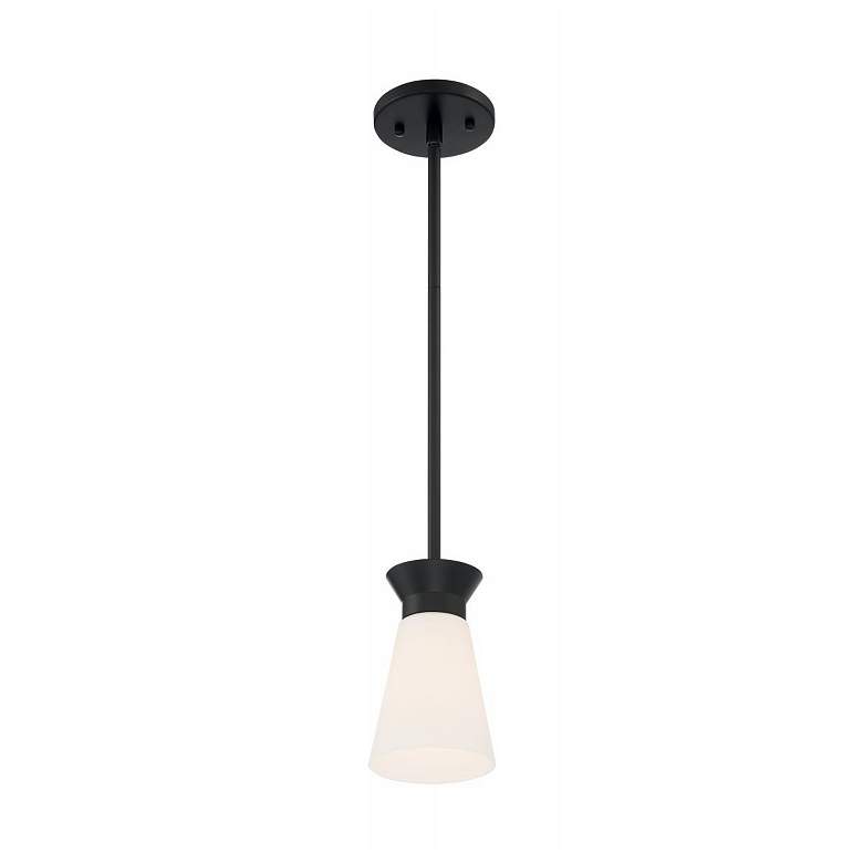Image 2 Nuvo Caleta 4 1/4" Wide Black 1 Light Mini Pendant more views