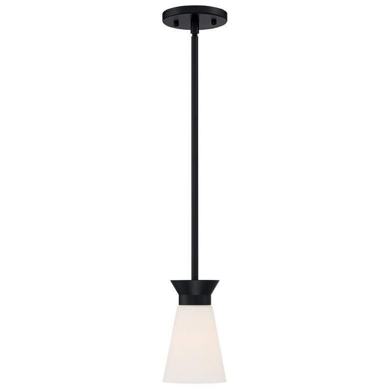 Image 4 Nuvo Caleta 4 1/4" Wide Black 1 Light Mini Pendant more views