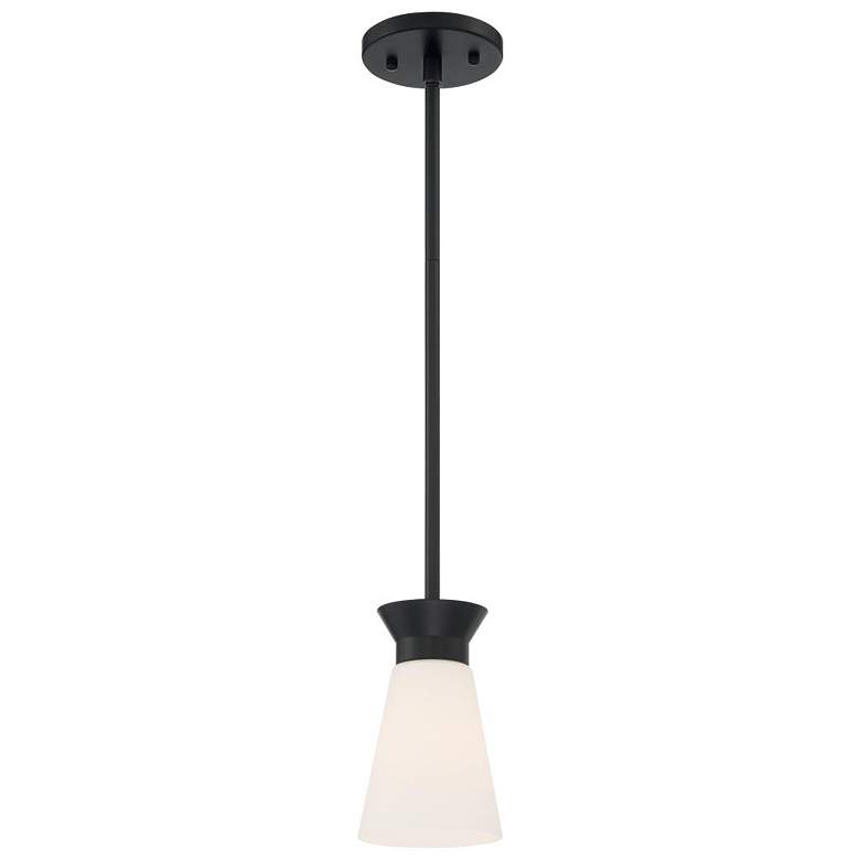 Image 5 Nuvo Caleta 4 1/4" Wide Black 1 Light Mini Pendant more views