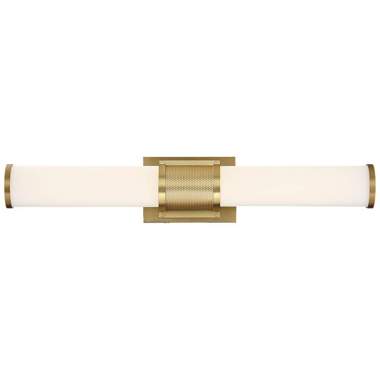 Image 1 Nuvo Caper 24 inch Wide Brushed Brass with Frosted Lens LED Vanity Light
